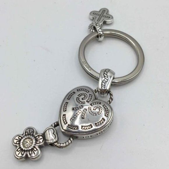 Brighton Heart & Flower Key Ring - Picture 4 of 4